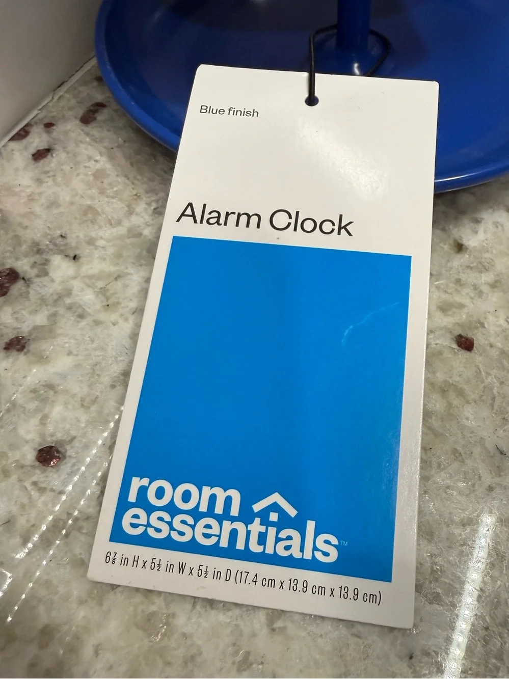 Blue Retro Alarm Clock with Trinket Tray - NWT